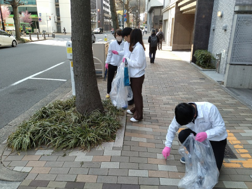 名古屋ウィメンズマラソンの清掃ボランティア